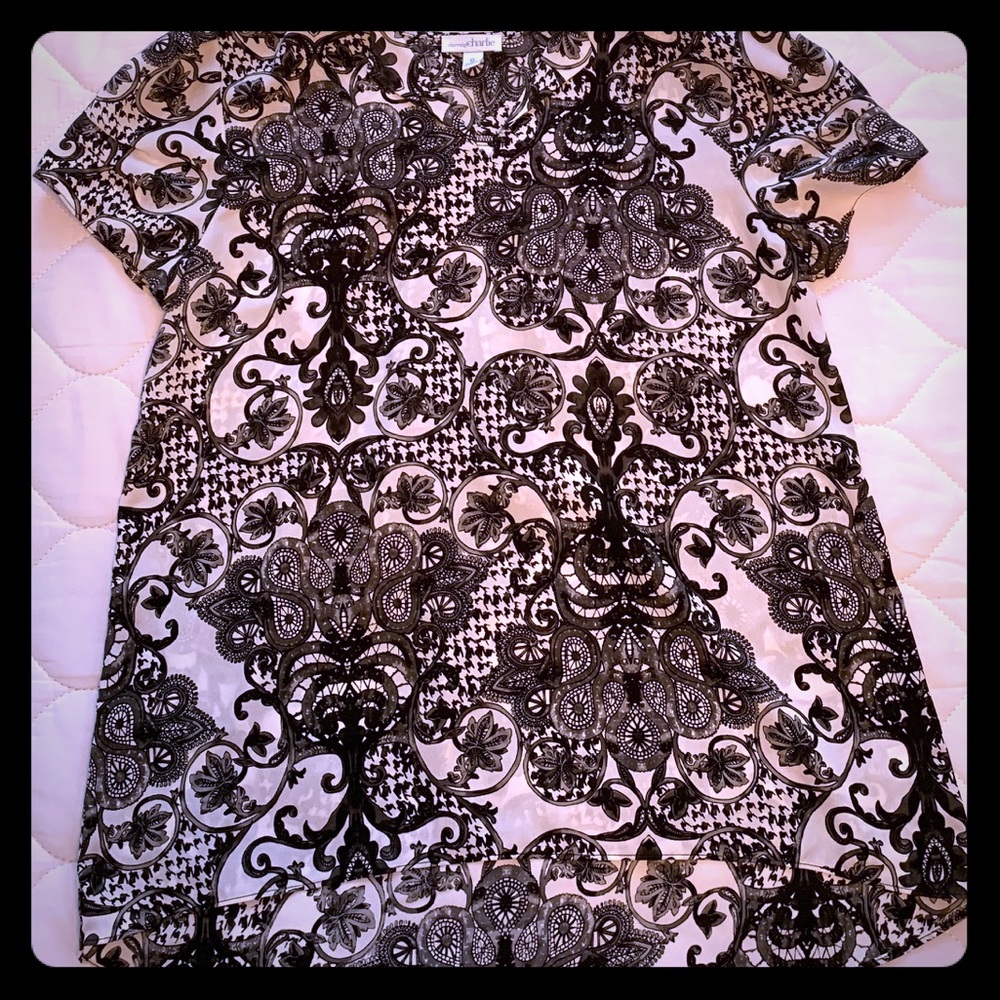 Black patterned work shirt